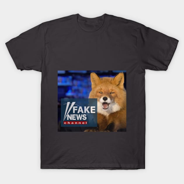 The Real Fox at Fox Fake News T-Shirt by Henry111